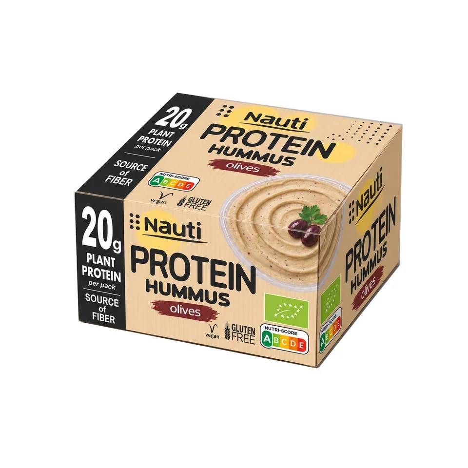 Protein Hummus with Olives — boxed cup